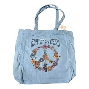 NWT American Eagle Grateful Dead Tote Bag – Peace Sign & Dancing Bears